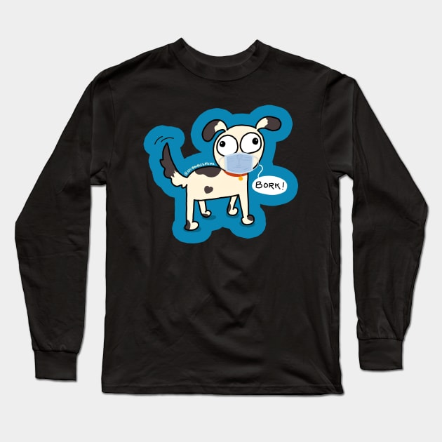 Merry Dogmas - Merry Christmask Long Sleeve T-Shirt by applebubble